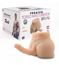 Premium Torso Masturbator Rock - Anal Girişli 17 CM Yapay Penisli Erkek Realistik Yarım Vücut Manken