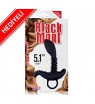Black Mont 13cm Tırtıklı Anal Tıkaç - HEDİYELİ